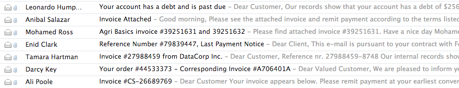 invoices